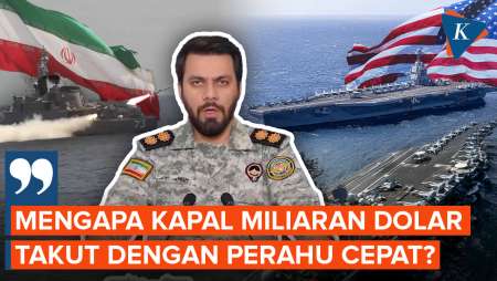 Iran Ledek Kapal Perang AS Miliaran Dollar Takut Dengan Perahu
