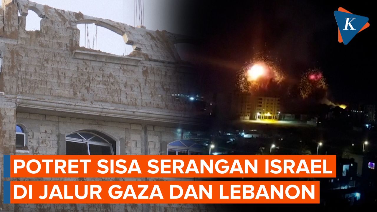 Bangunan di Gaza dan Lebanon Hancur Usai Dibombardir Israel