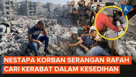 Potret Nestapa Warga Rafah, Gedung Rata dengan Tanah Digempur Israel Minggu Malam 