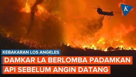 Pemadam Kebakaran Los Angeles Berlomba Padamkan Api Sebelum Angin Kencang Kembali Datang