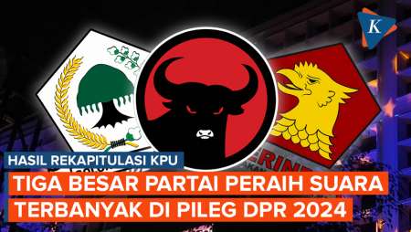 Rekapitulasi KPU: PDI-P Raih Suara Terbanyak, Disusul Golkar dan Gerindra