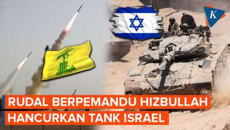 Tank-tank Israel Hancur Diserang Rudal Hizbullah di Perbatasan Lebanon