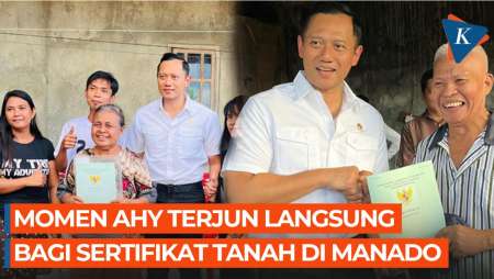 [FULL] Aksi Menteri AHY Bagi-bagi Sertifikat Tanah di Manado