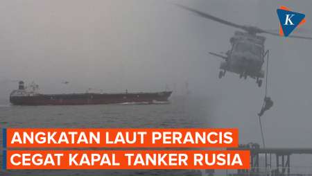 Detik-detik Angkatan Laut Perancis Sergap Kapal Tanker Rusia