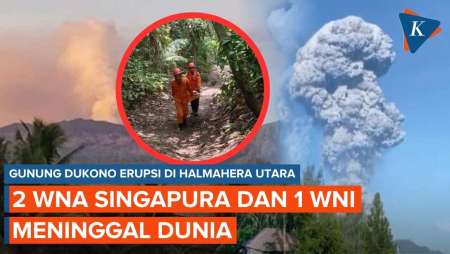 Gunung Dukono Erupsi: 2 WNA Singapura Meninggal Dunia