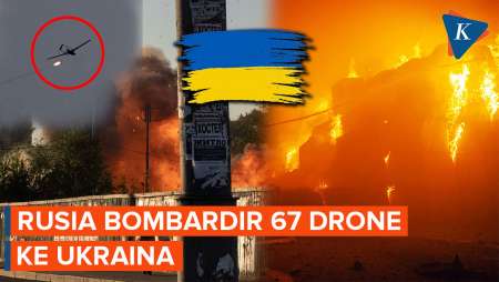 Rusia Bombardir Kyiv dengan 67 Drone, Ukraina Tembak Jatuh 58 Unit