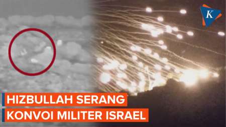 Detik-detik Hizbullah Bombardir Konvoi Militer Israel