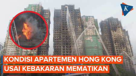 Penampakan Gedung Apartemen Hong Kong Usai Kebakaran Tewaskan 55 Orang
