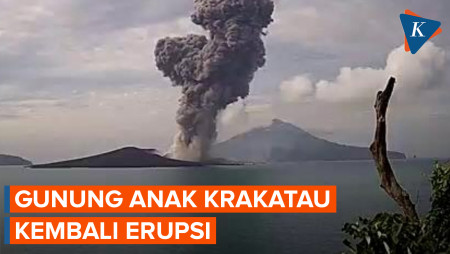 Gunung Anak Krakatau Erupsi, Semburkan Abu Setinggi 1,5 Km