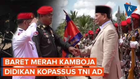 Pasukan Baret Merah Kamboja! Hormat ke Prabowo Gemblengan Kopassus Indonesia