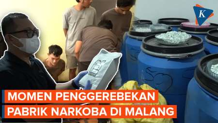 Detik-detik Penggerebekan Pabrik Narkoba di Malang
