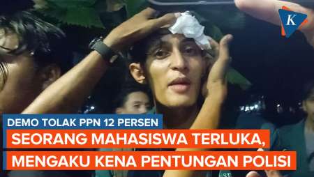 Mahasiswa Terluka Saat Polisi Bubarkan Demo Tolak PPN 12 Persen, Mengaku Kena Pentungan