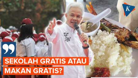  Ganjar: Mana Pilihannya, Sekolah Gratis atau Makan Gratis?