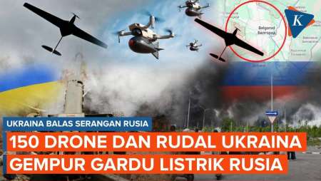 Balas Rusia, 150 Drone dan Rudal Ukraina Bombardir Fasilitas Energi Moskwa