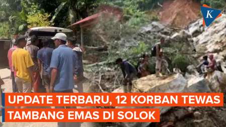 Longsor Tambang Emas di Solok, 12 Korban Meninggal Dunia