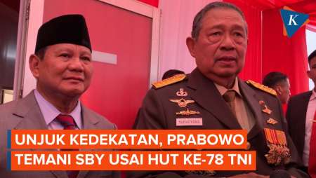 Momen Kedekatan Prabowo dan SBY di Perayaan HUT ke-78 TNI