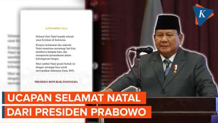 Prabowo Kirim Ucapan Natal, Ajak Publik Wujudkan Indonesia Emas 2045