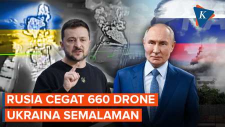 Ukraina Gelar Serangan Besar-besaran, Rusia Cegat 660 Drone Semalaman