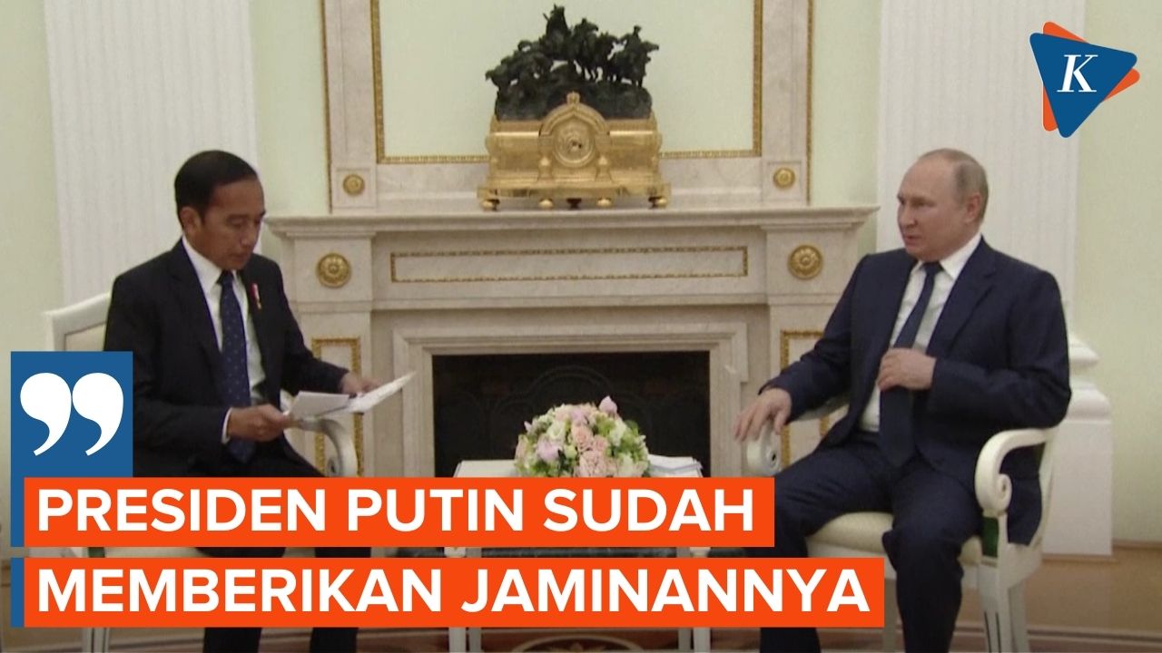 Jokowi Sebut Presiden Putin Jamin Keamanan Pasokan Pangan dan Pupuk dari Rusia-Ukraina