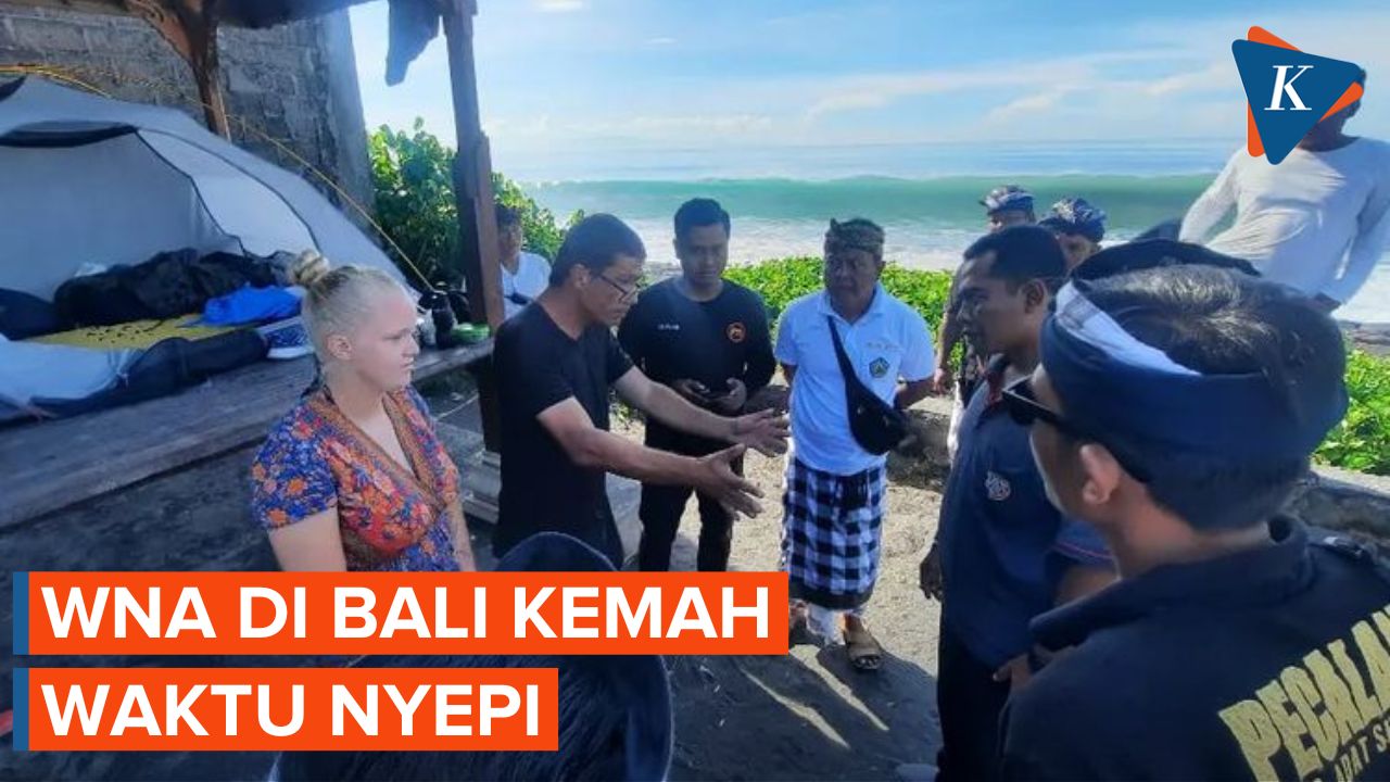 Video WNA di Bali Berkemah Saat Nyepi Viral 