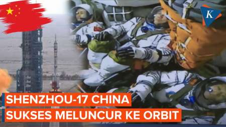 Detik-detik Roket Shenzhou-17 Sukses Meluncur ke Orbit