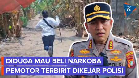 Momen Polisi Kejar Terduga Pemakai Narkoba Di Kampung Ambon