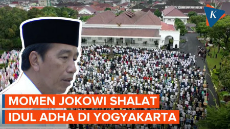 Momen Presiden Jokowi Shalat Idul Adha bersama 3.000 Masyarakat Yogyakarta