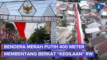Bendera Merah Putih 400 Meter Membentang Di Tangerang, Berawal Dari Ide "Gila" Pak RW