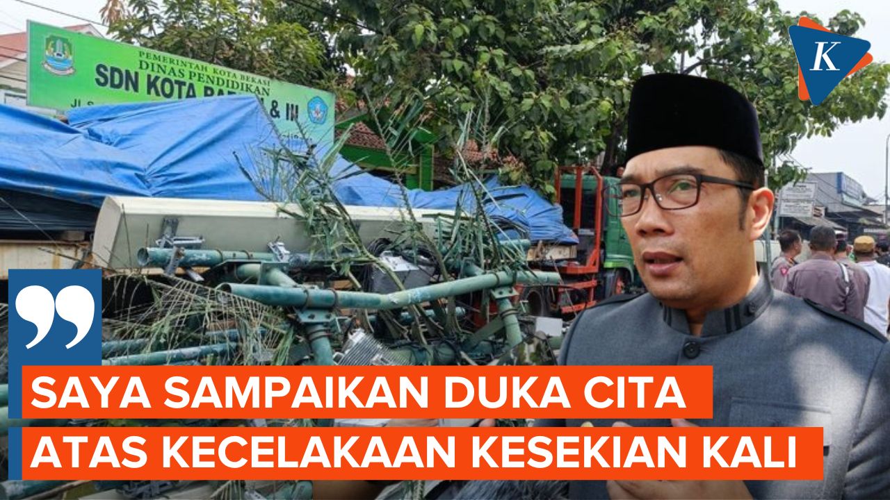 Ridwan Kamil Tanggapi Kecelakaan Truk Maut di Bekasi, Sejumlah Motor Tertimpa Tiang yang Roboh