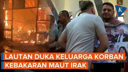 Duka Keluarga Korban Kebakaran yang Dipicu  Kembang Api di Pesta Pernikahan di Irak