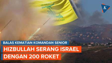 Balas Kematian Komandan Senior, Hizbullah Hujani Israel dengan Ratusan Roket
