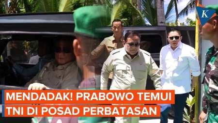 Momen Prabowo Mendadak Singgah ke Pos TNI di Miangas