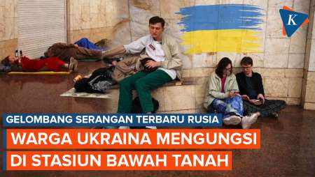 Warga Ukraina Mengungsi di Stasiun Kereta Bawah Tanah, Hindari Serangan Rusia