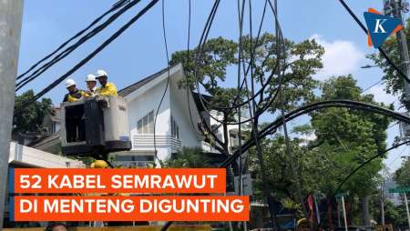 Pemprov DKI Gunting 52 Kabel Semrawut di Menteng Buntut Kasus Sultan Rif'at