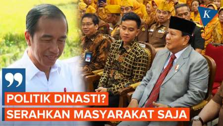 Respons Jokowi soal Politik Dinasti Usai Gibran Masuk Bursa Cawapres Prabowo