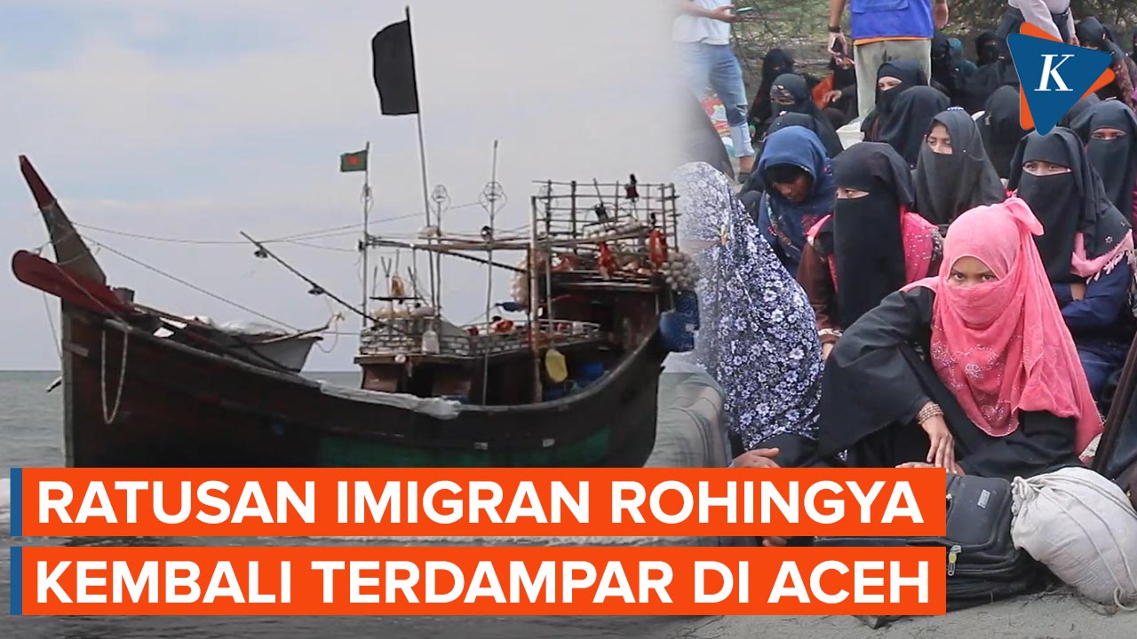 Kapal Kayu Pembawa Imigran Rohingya Terdampar Di Aceh