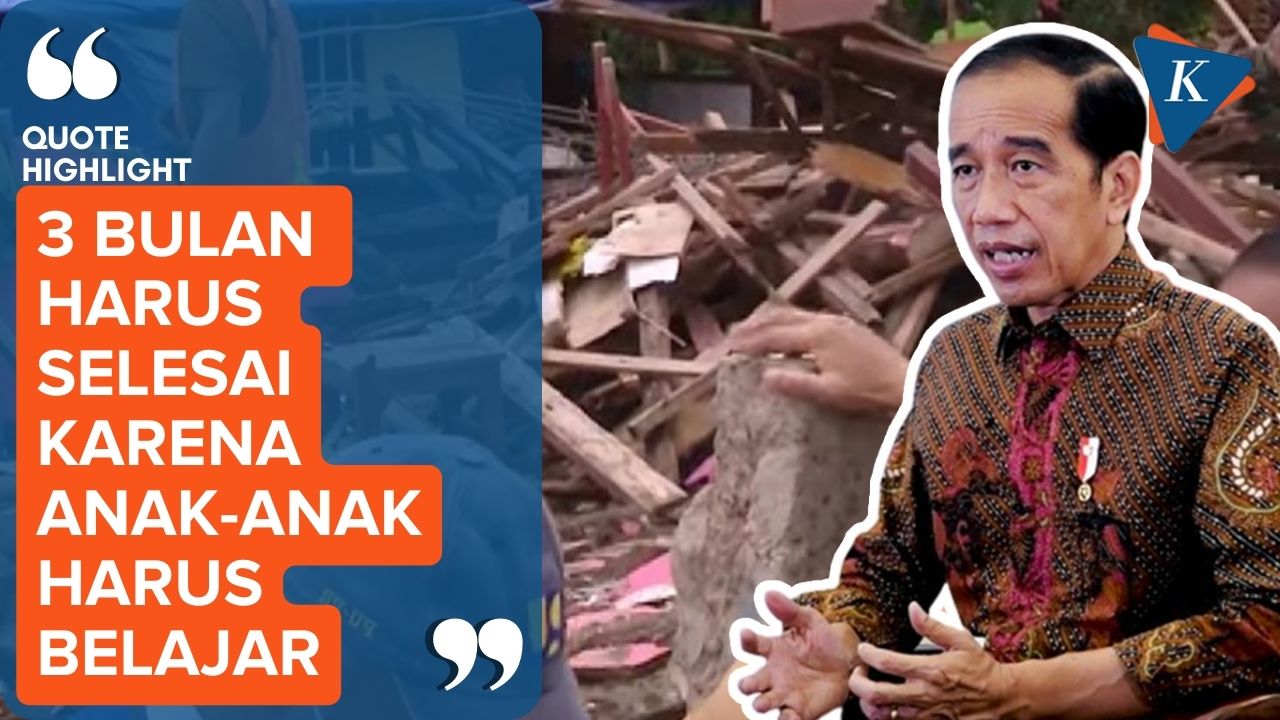 Presiden Jokowi Perintahkan Pembangunan SD yang Roboh Akibat Gempa Selesai dalam 3 Bulan