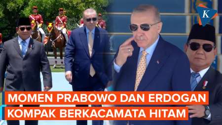 Gaya Prabowo dan Erdogan saat Inspeksi Pasukan: Kacamata Hitam dan Jalan Berdampingan