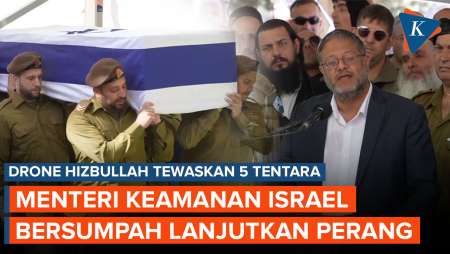 5 Tentara IDF Tewas di Tangan Hizbullah, Menteri Keamanan Israel Bersumpah Lanjutkan Perang