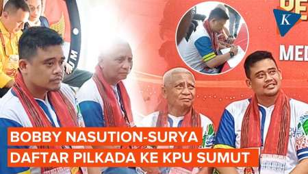 Momen Bobby Nasution-Surya Daftar Pilkada Sumut