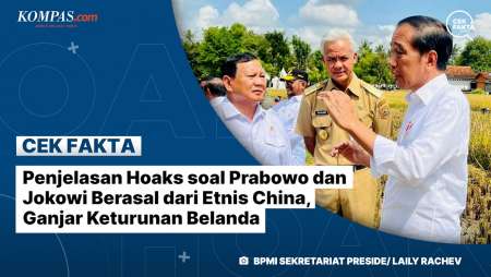 Penjelasan Hoaks soal Prabowo dan Jokowi Berasal dari Etnis China, Ganjar Keturunan Belanda