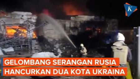 Gelombang Serangan Rudal Rusia Gempur Dua Kota Ukraina