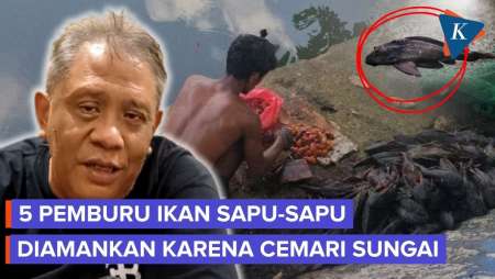 Khawatir Cemari Sungai, 5 Pemburu Ikan Sapu-Sapu di Kali Pasar Baru Diamankan Satpol PP