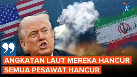 Trump: AS Punya Militer Terkuat Di Dunia, Semua Pesawat Iran Hancur