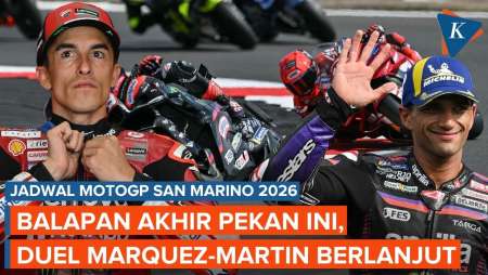 Jadwal MotoGP San Marino 2026 Akhir Pekan Ini, Duel Sengit Marc Marquez Vs Jorge Martin