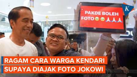 Momen Warga Kendari Lakukan Berbagai Cara Rebut Perhatian Jokowi demi Selfie