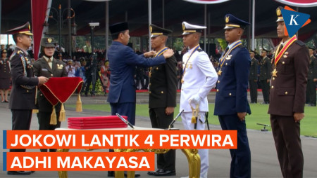 Momen Jokowi Lantik 4 Perwira TNI-Polri Peraih Adhi Makayasa