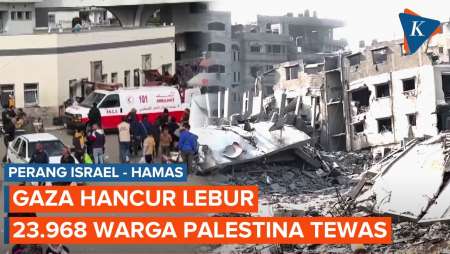 100 Hari Dibombardir Israel, Gaza Hancur Lebur dan 23.968 Warga Palestina Tewas