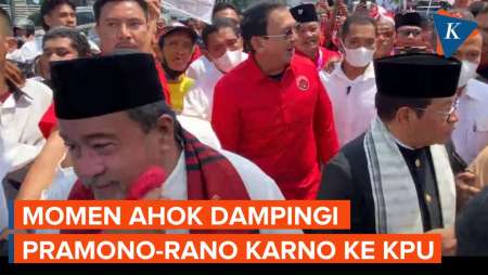 [FULL] Momen Ahok Dampingi Pramono-Rano Karno ke KPU