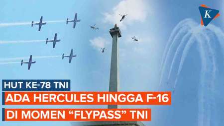 Momen “Fly Pass” Pesawat TNI Saat HUT di Monas